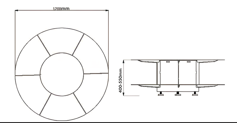 Brasero de acero para jardín