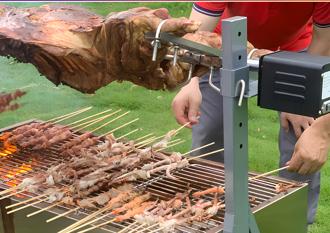 asador eléctrico y de carbón