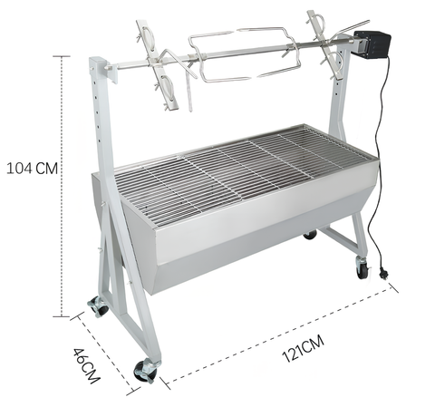 asador eléctrico y de carbón