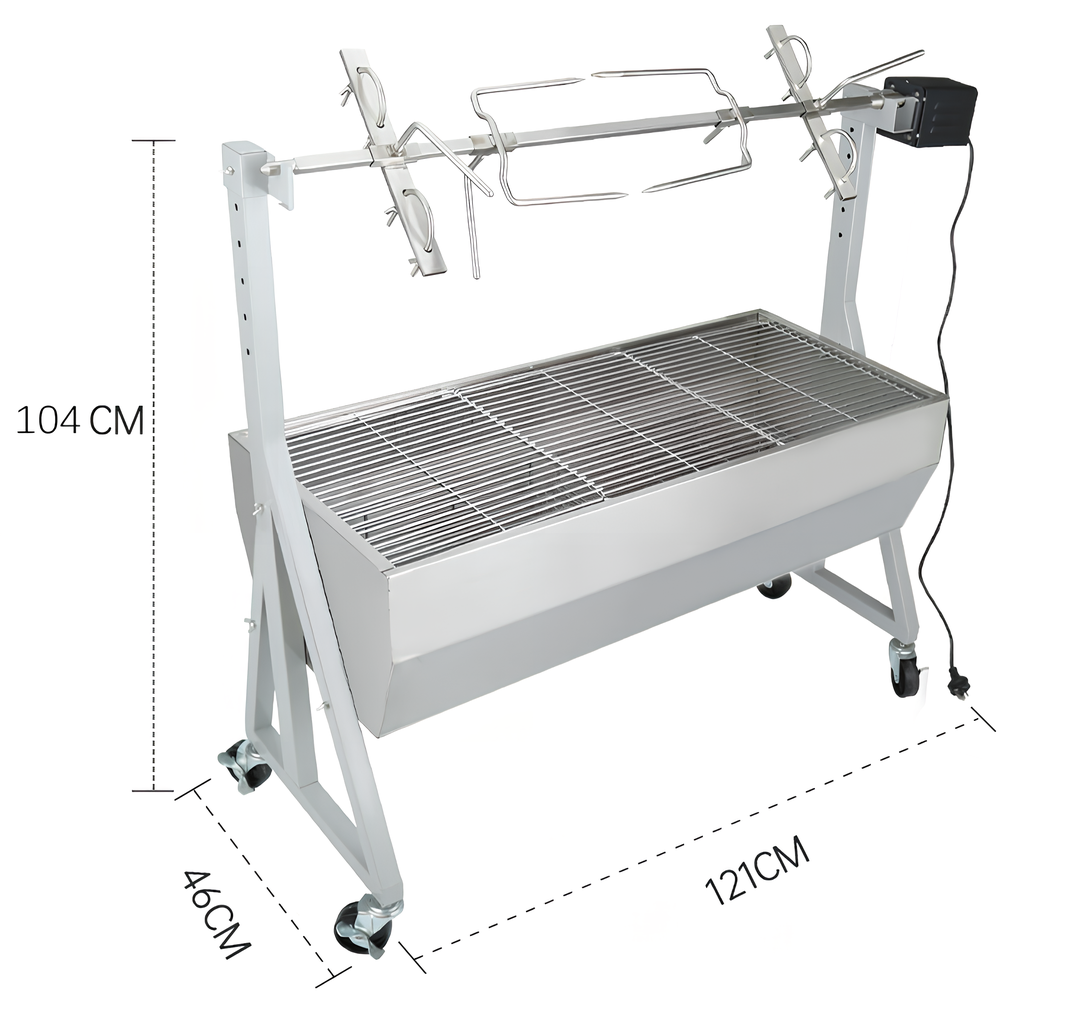 asador eléctrico y de carbón