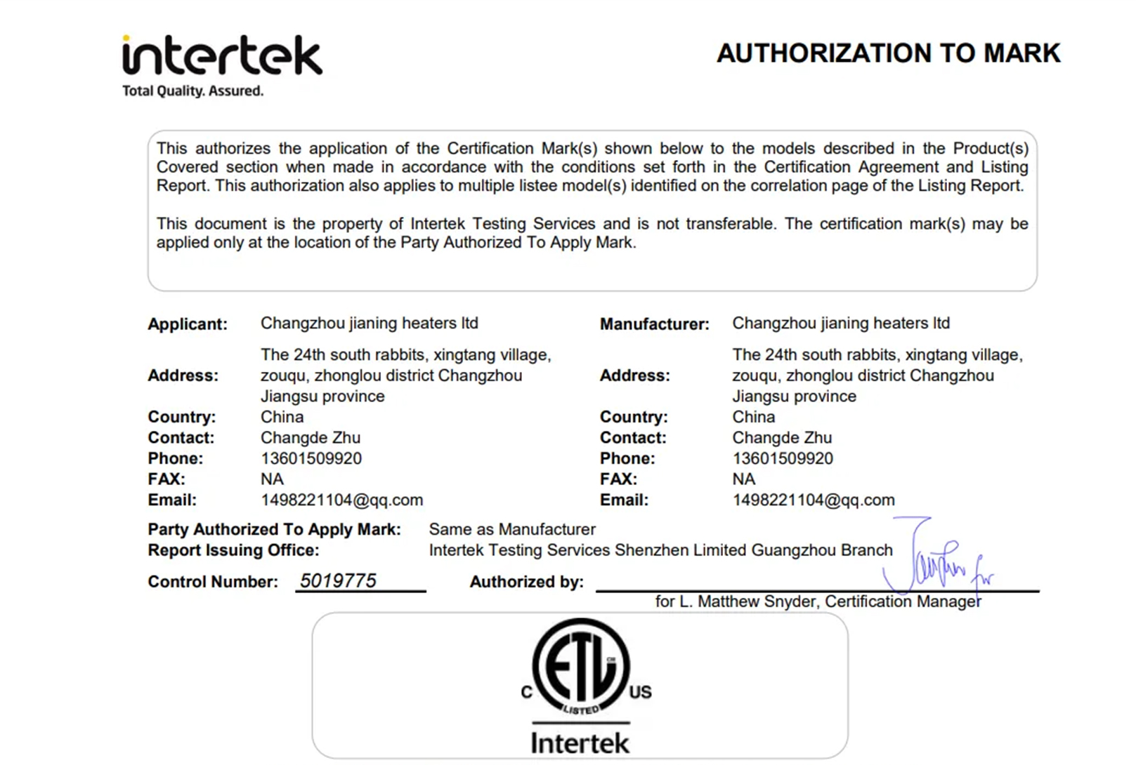 Certificaciones