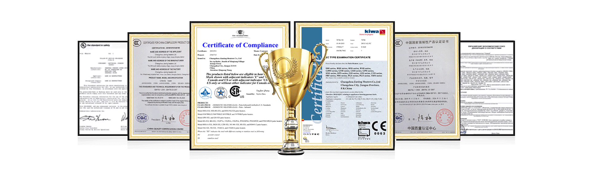 Certificado - Changzhou Jianing Furnace Industry Co., Ltd.